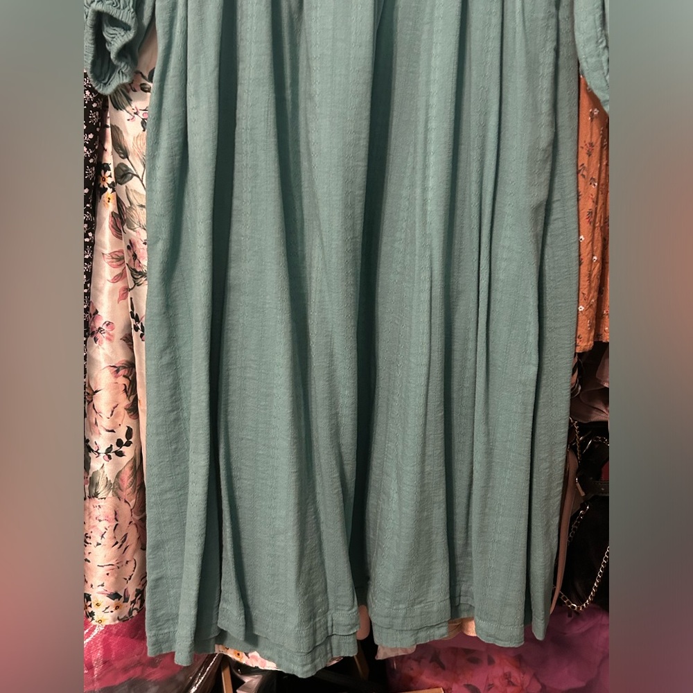 Old Navy Teal Green Long Sleeve Dress - Picture 5 of 11